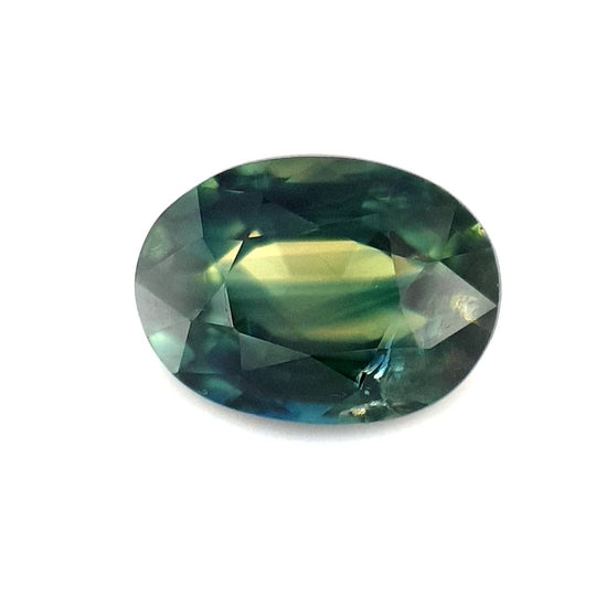 1.28ct Australian Sapphire, Parti, Blue, Teal, Yellow, Green - Oval
