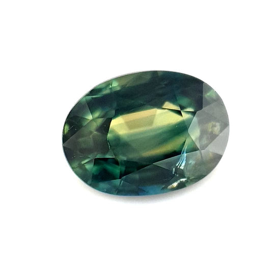 1.28ct Australian Sapphire, Parti, Blue, Teal, Yellow, Green - Oval