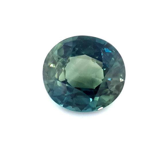 1.29ct Australian Sapphire, Parti, Blue, Green, Teal - Oval