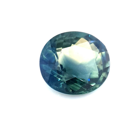 1.33ct Australian Sapphire, Parti, Blue, Yellow, Teal - Oval