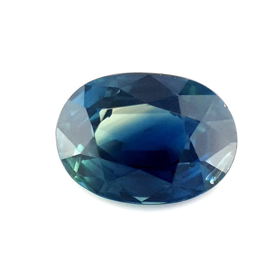 1.34ct Australian Sapphire, Parti, Blue, Yellow, Teal - Oval