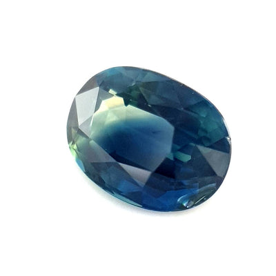 1.34ct Australian Sapphire, Parti, Blue, Yellow, Teal - Oval