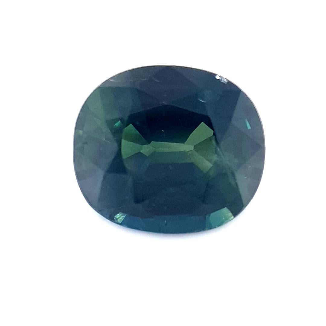 1.37ct Australian Sapphire, Parti, Blue, Green, Teal - Oval