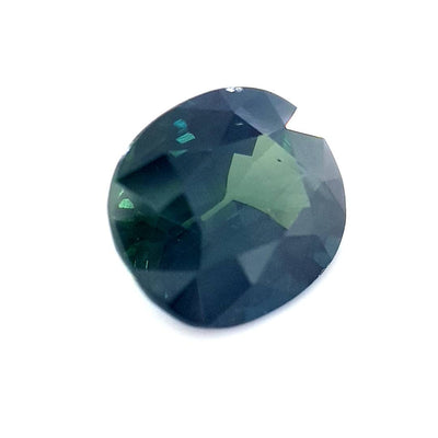 1.37ct Australian Sapphire, Parti, Blue, Green, Teal - Oval