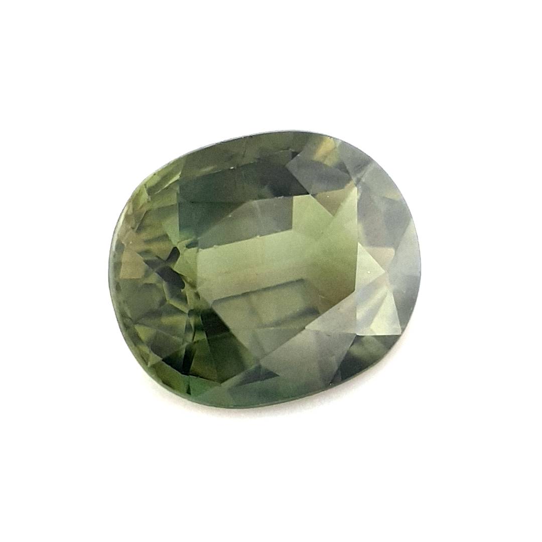 1.40ct Australian Sapphire, Olive Green, Brown - Oval
