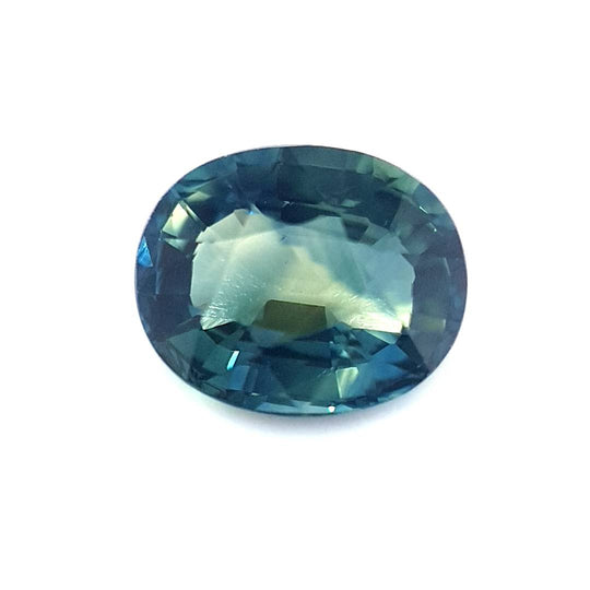 1.42ct Australian Sapphire, Parti, Blue, Yellow, Teal - Oval