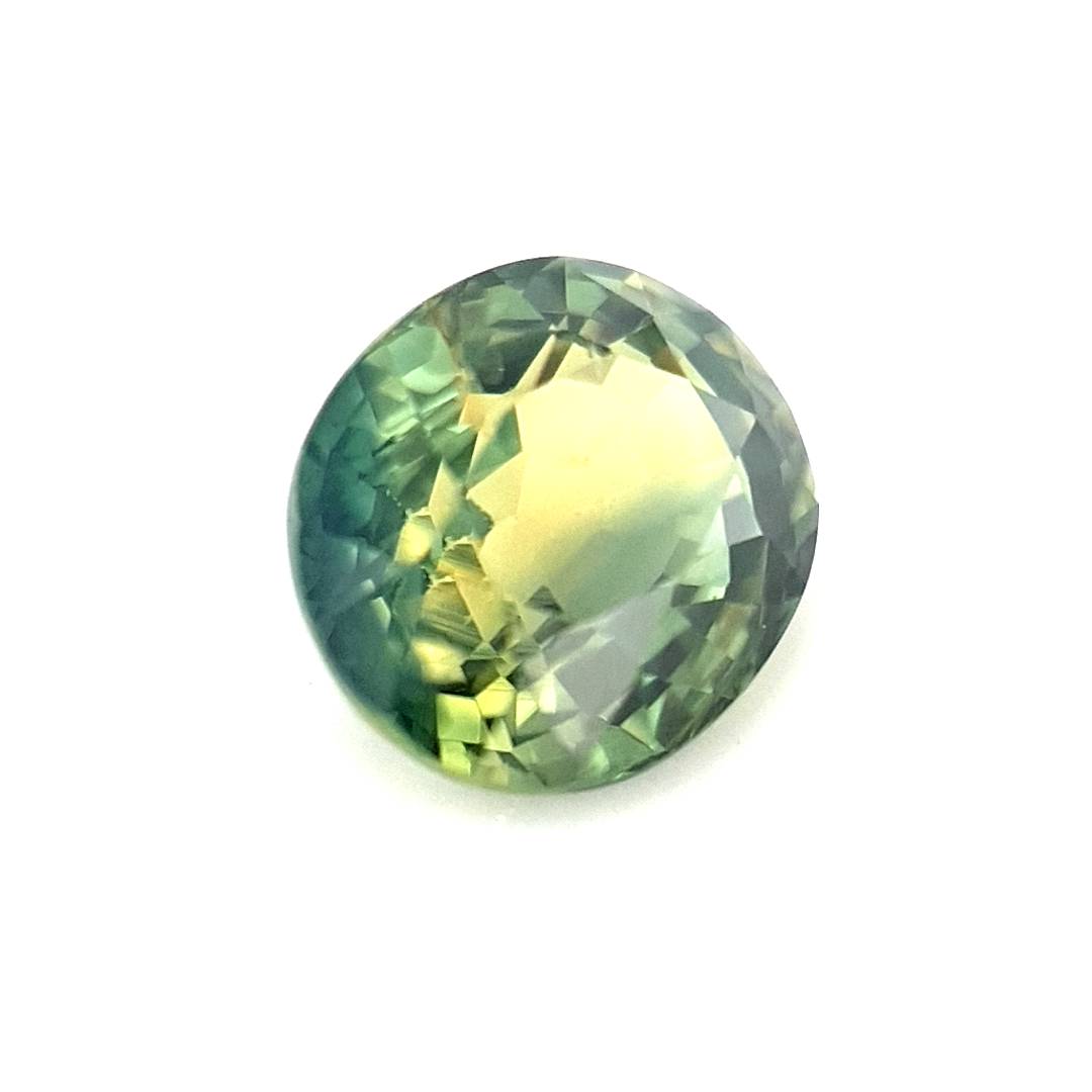 1.43ct Australian Sapphire, Parti, Blue, Yellow, Teal, Green - Oval