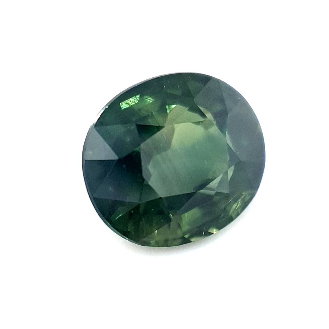1.53ct Australian Sapphire, Parti, Green, Blue, Yellow, Teal - Oval