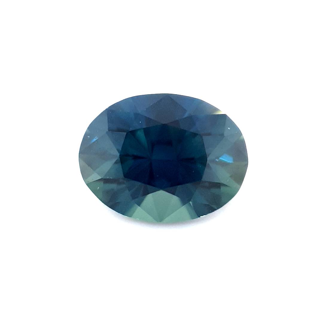 1.56ct Australian Sapphire, Blue, Teal - Oval