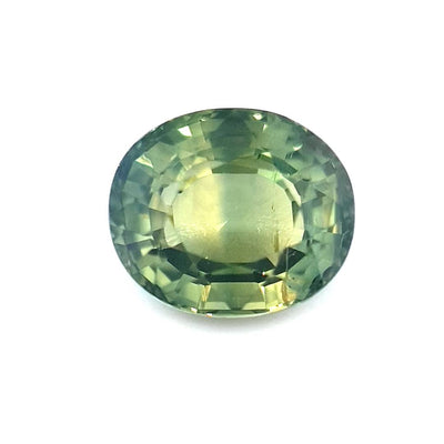 1.56ct Australian Sapphire, Parti, Blue, Yellow, Teal - Oval