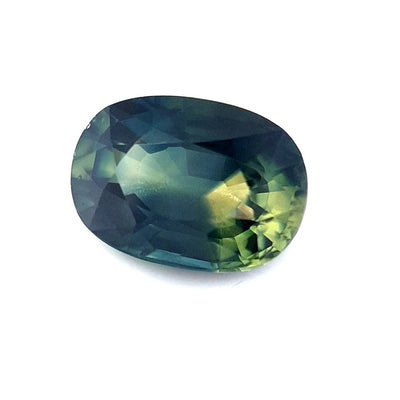 1.57ct Australian Sapphire, Parti, Blue, Yellow, Teal - Oval