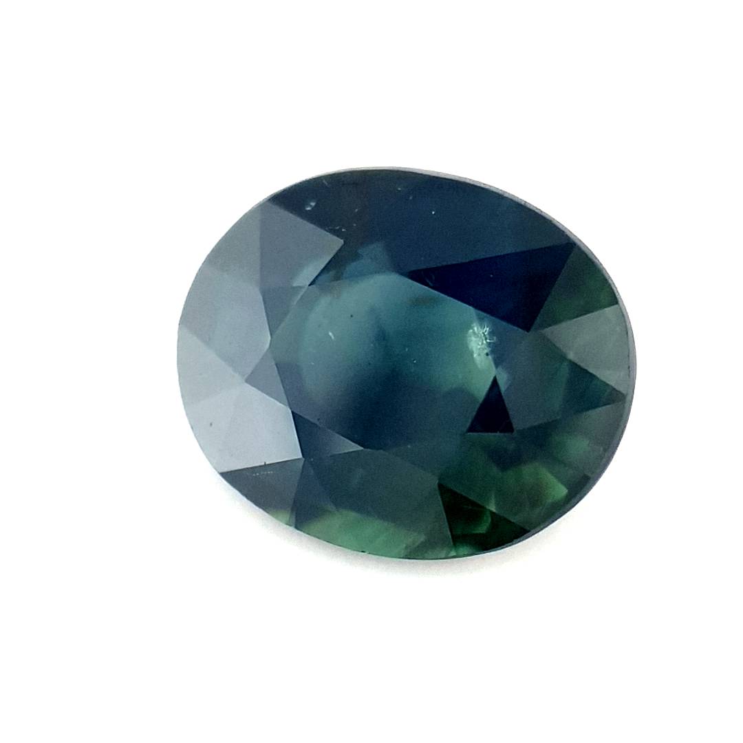 1.64ct Australian Sapphire, Parti, Green, Blue - Oval