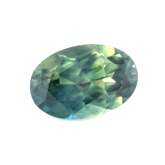 2.64ct Australian Sapphire, Parti, Blue, Green, Teal - Oval