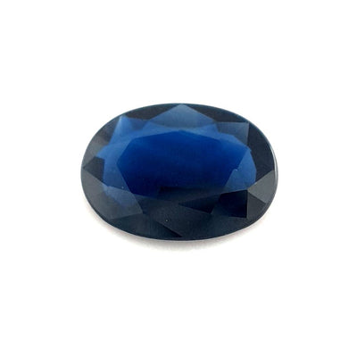0.69ct Australian Sapphire, Blue, Black - Oval