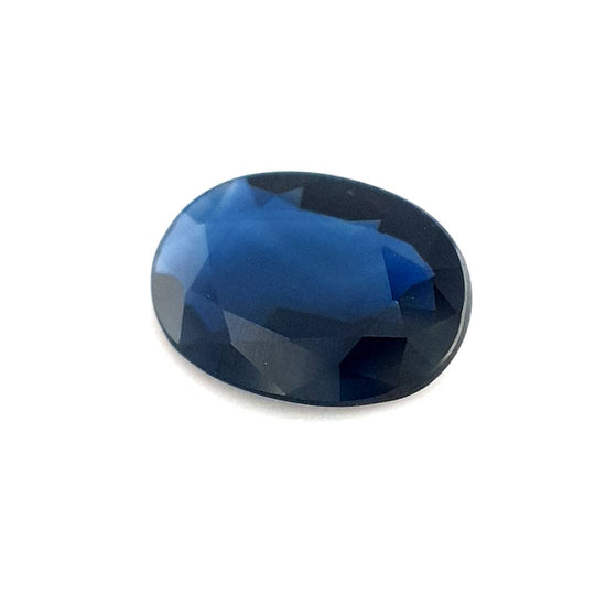 0.69ct Australian Sapphire, Blue, Black - Oval