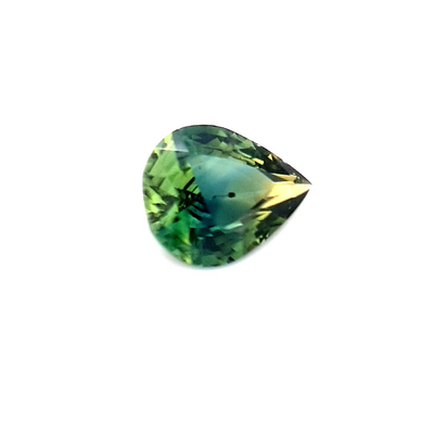 0.88ct Australian Sapphire, Parti, Blue, Green, Yellow - Pear Cut