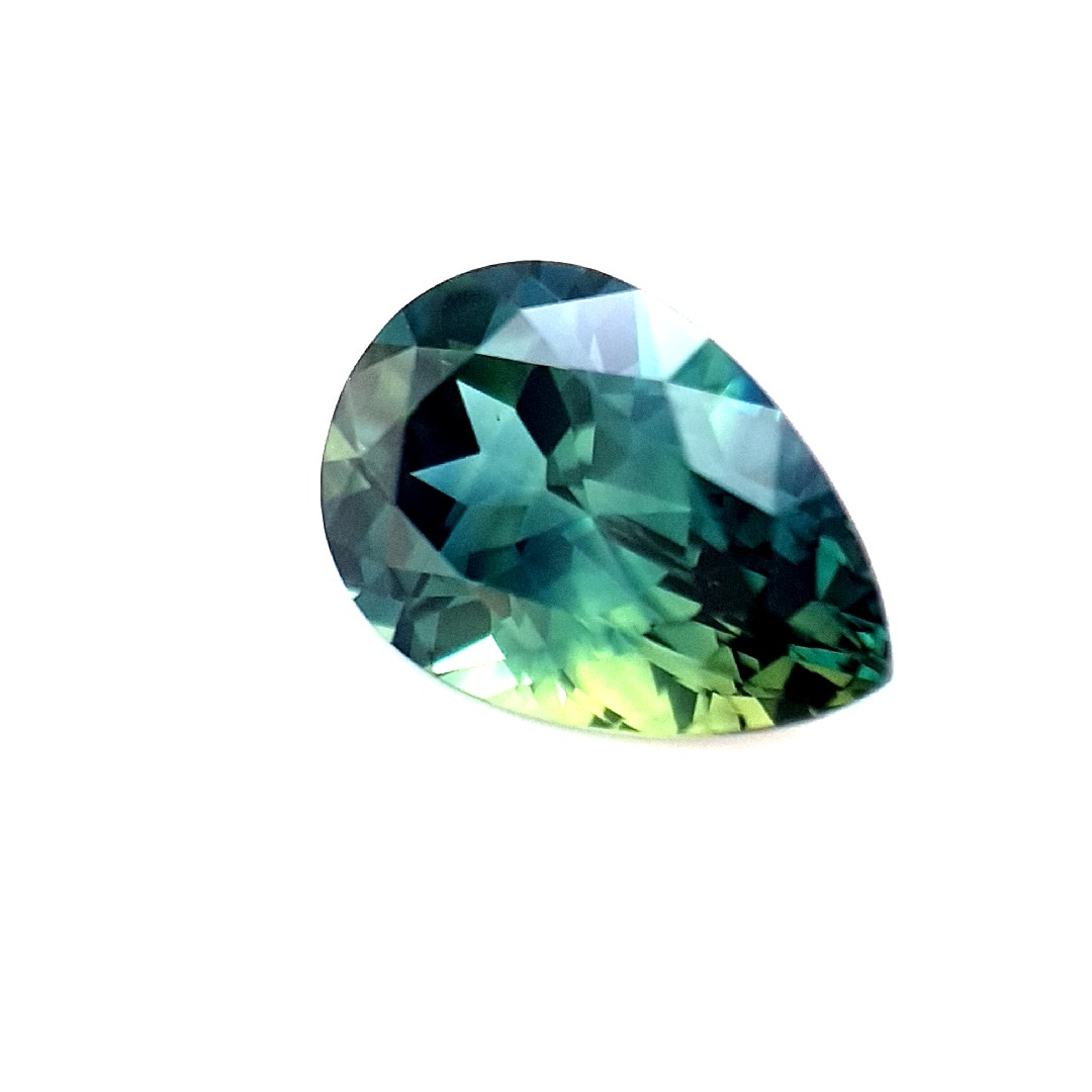 1.89ct Australian Sapphire, Parti, Blue, Green - Pear Cut