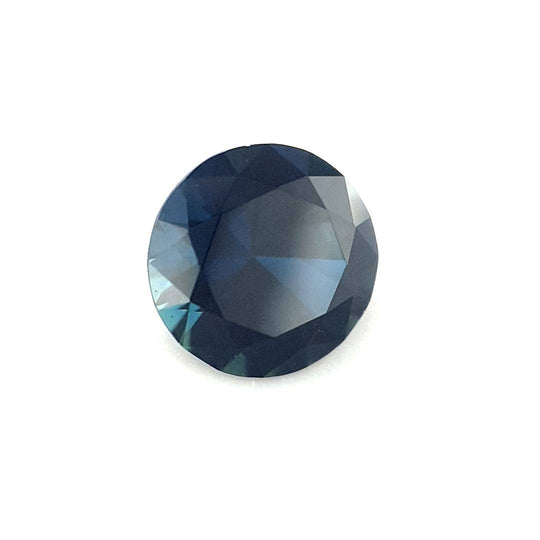 0.60ct Australian Sapphire, Blue, Black, Teal - Round