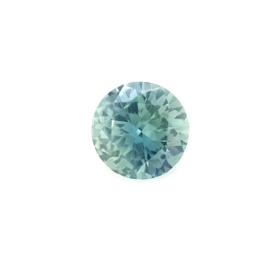0.90ct Australian Sapphire, Light Teal Blue - Round