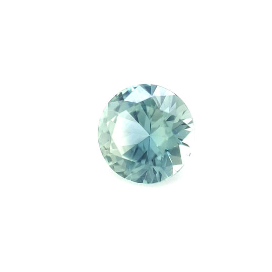 0.90ct Australian Sapphire, Light Teal Blue - Round