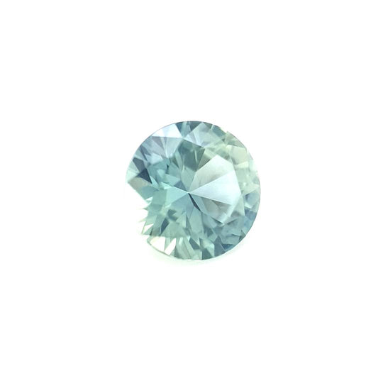 0.90ct Australian Sapphire, Light Teal Blue - Round