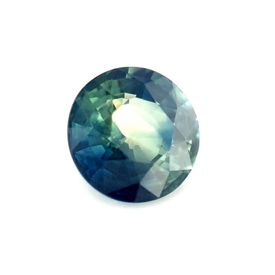 1.10ct Australian Sapphire, Parti, Blue, teal, yellow, green - Round