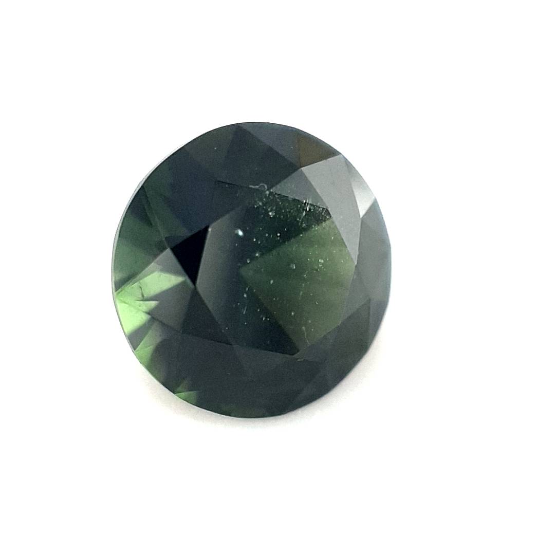 1.16ct Australian Sapphire, Deep green - Round