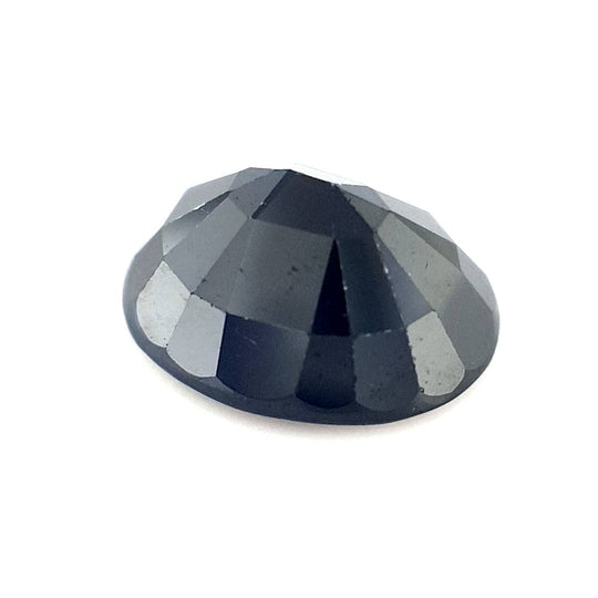2.25ct Australian Sapphire, Deep Blue, Black - Oval Rose Cut