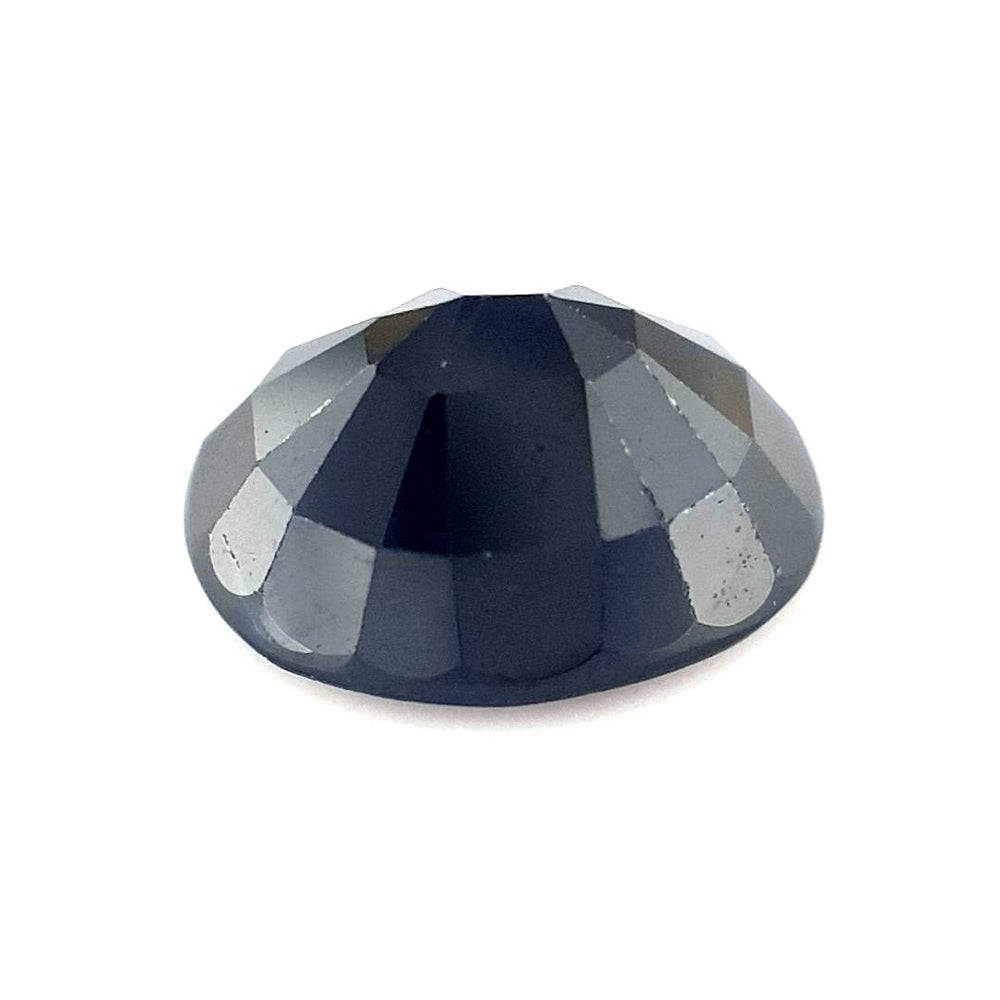 2.25ct Australian Sapphire, Deep Blue, Black - Oval Rose Cut