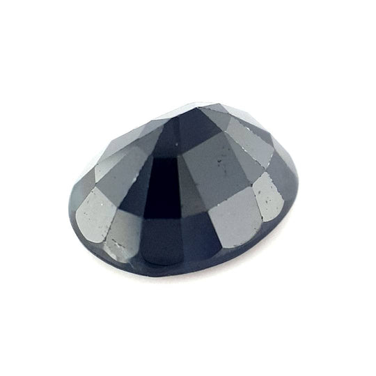 2.25ct Australian Sapphire, Deep Blue, Black - Oval Rose Cut