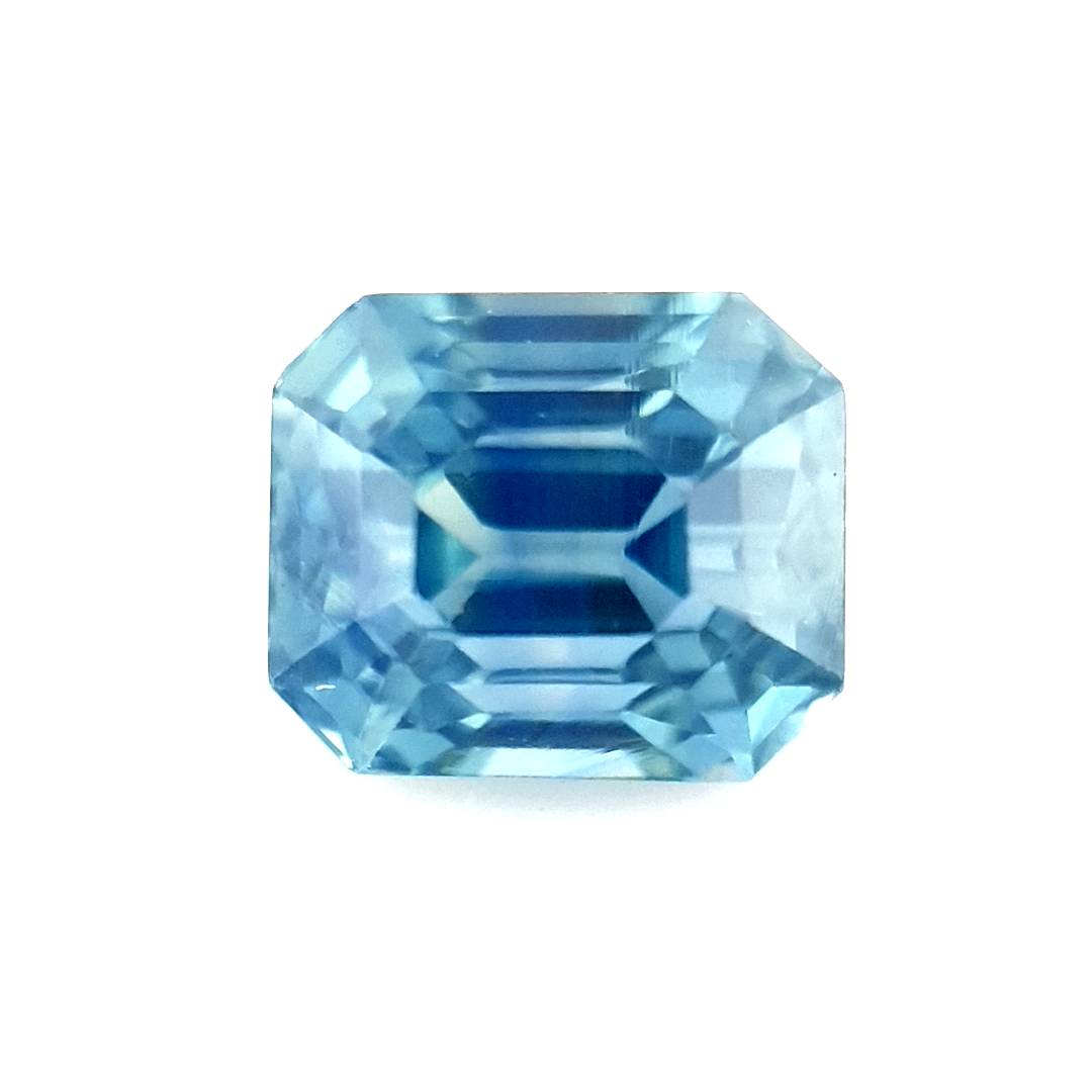 1.32ct Australian Sapphire, Pale Teal Blue - Emerald Cut