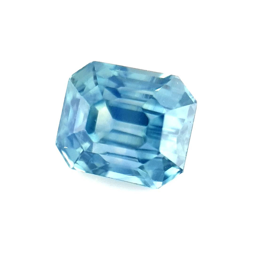 1.32ct Australian Sapphire, Pale Teal Blue - Emerald Cut