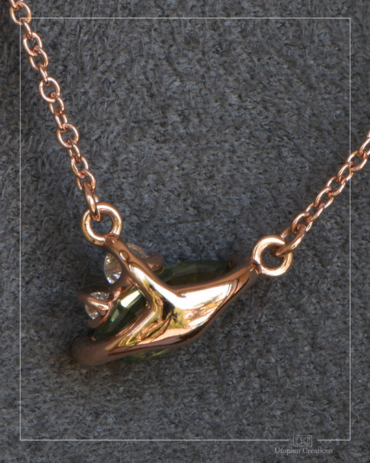 Olive - Acacia Cluster Pendant - Sapphire, Diamond