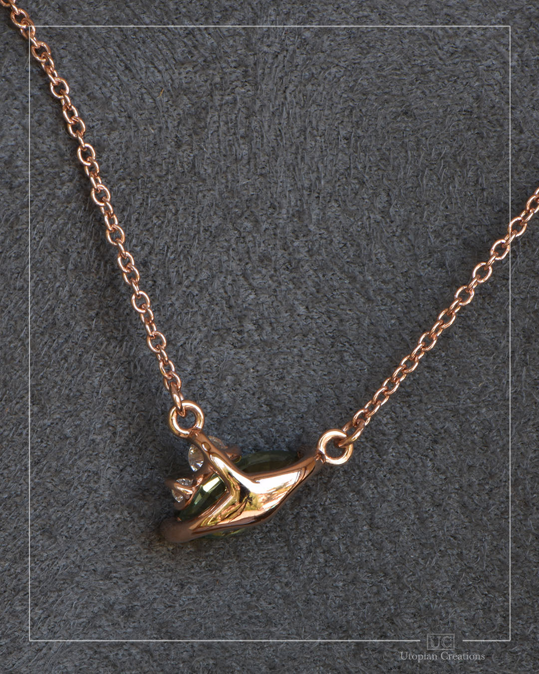 Olive - Acacia Cluster Pendant - Sapphire, Diamond
