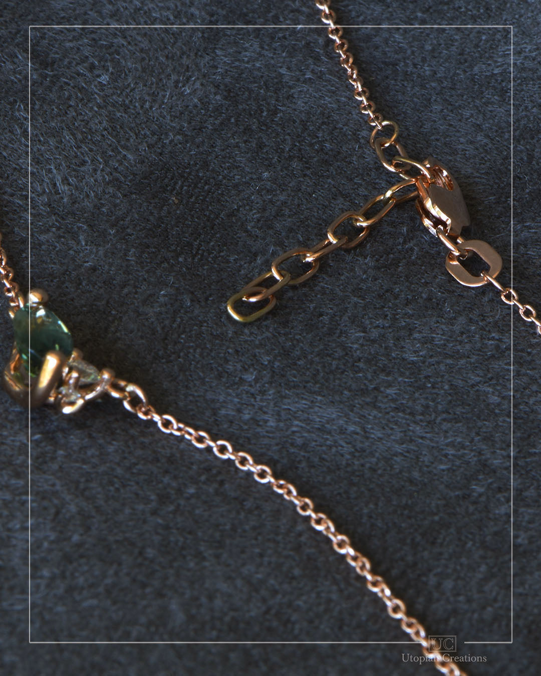 Olive - Acacia Cluster Pendant - Sapphire, Diamond
