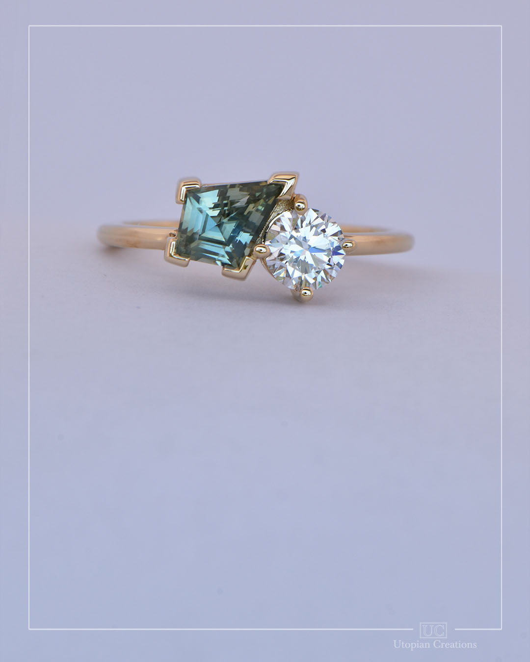 Aconita – Toi et Moi Australian Sapphire & Diamond Ring