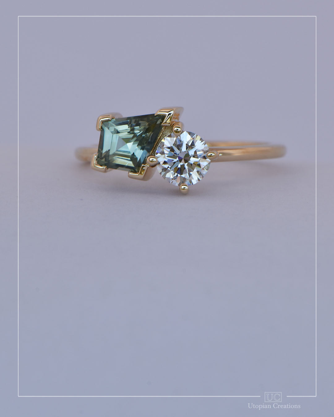 Aconita – Toi et Moi Australian Sapphire & Diamond Ring