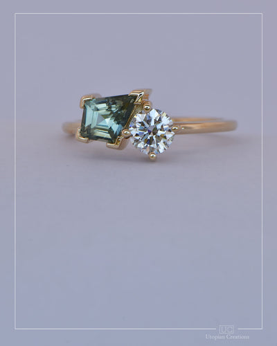 Aconita – Toi et Moi Australian Sapphire & Diamond Ring