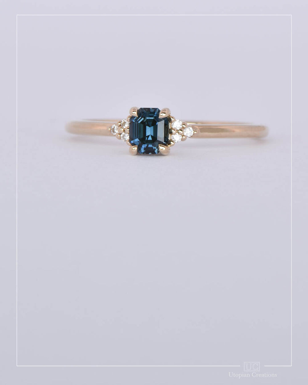 Amara - Blue Australian Sapphire and Diamond Ring