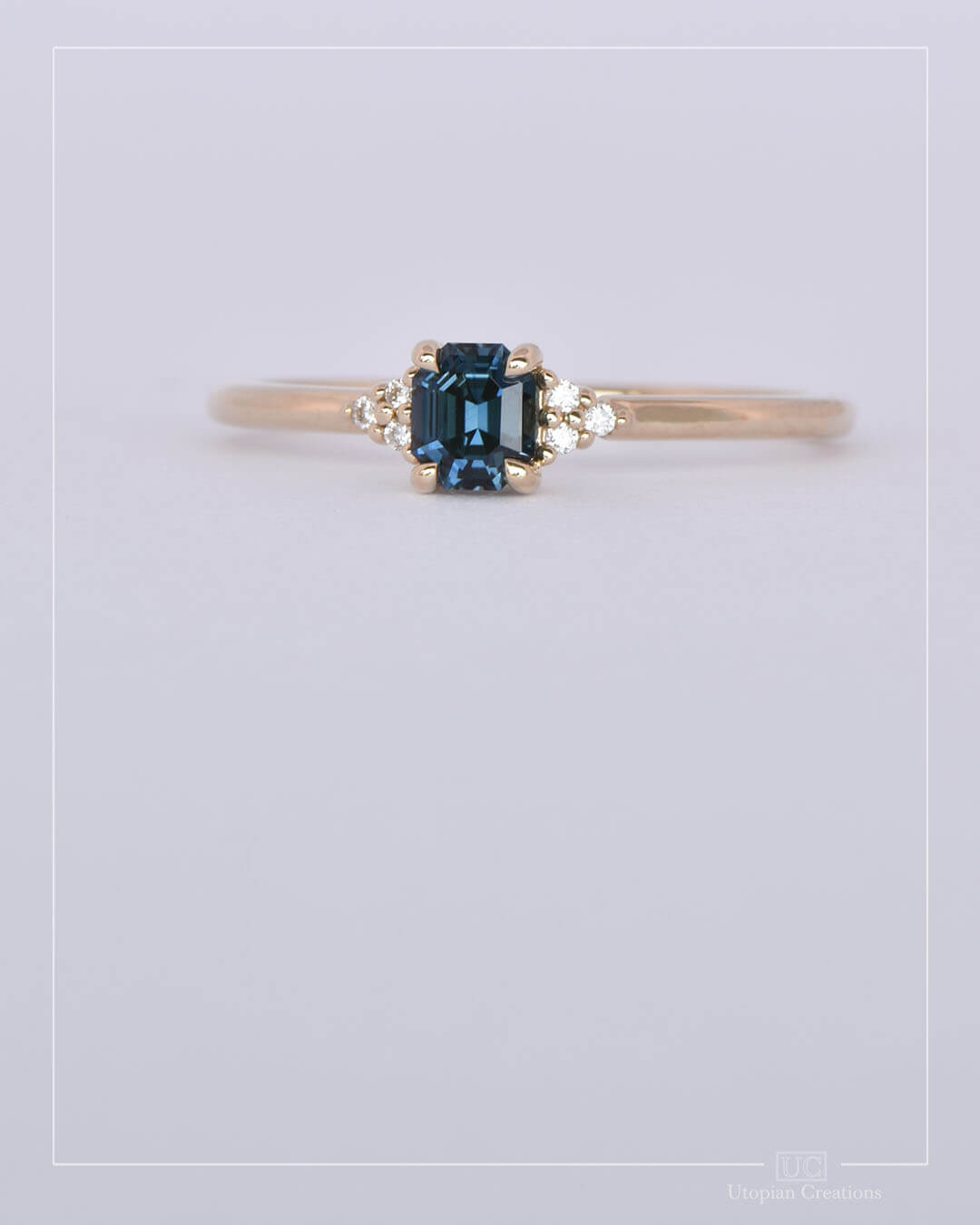 Amara - Blue Australian Sapphire and Diamond Ring