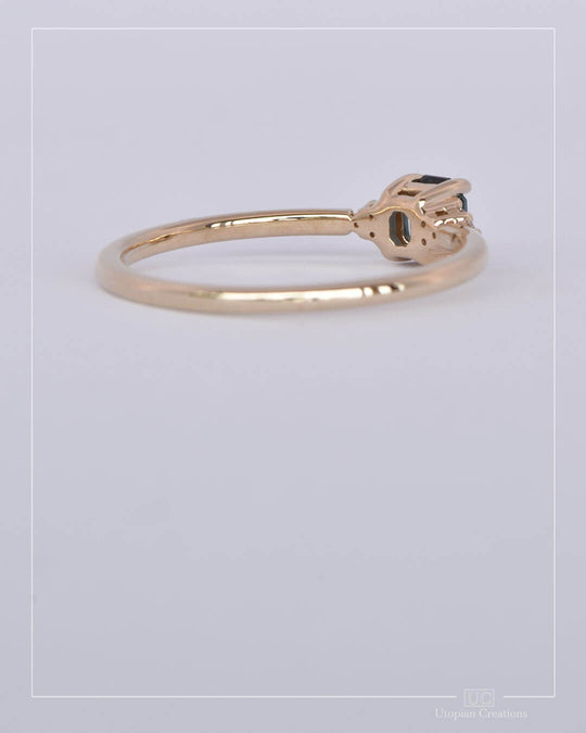 Amara - Blue Australian Sapphire and Diamond Ring