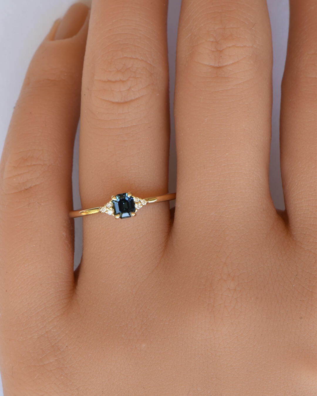 Amara - Blue Australian Sapphire and Diamond Ring