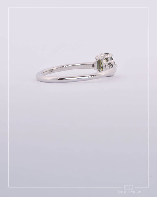 Amity - Green Australian Sapphire and Diamond Ring