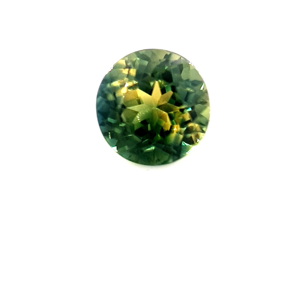 1.00ct Australian Sapphire, Parti, Green, Yellow, Blue - Round