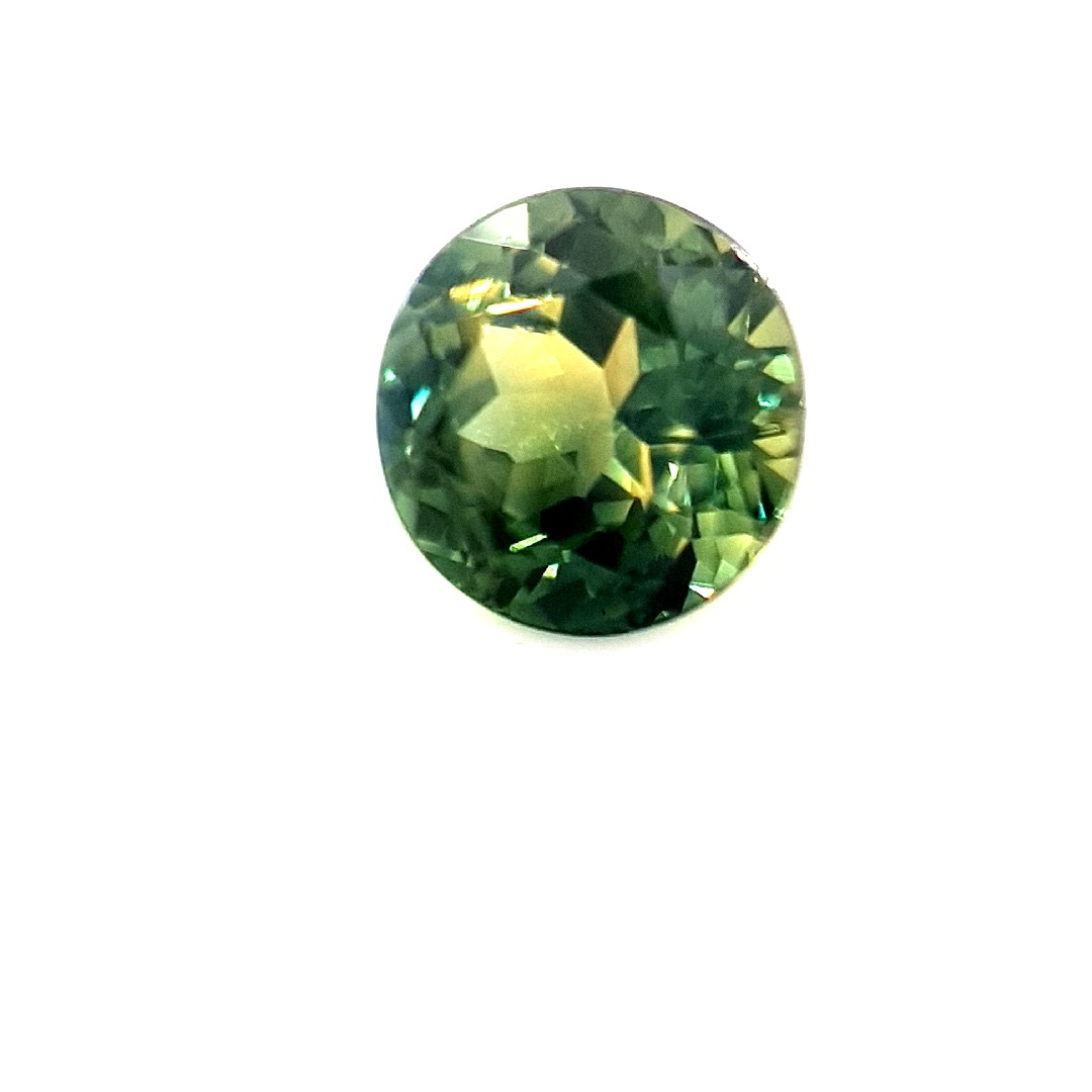 1.00ct Australian Sapphire, Parti, Green, Yellow, Blue - Round