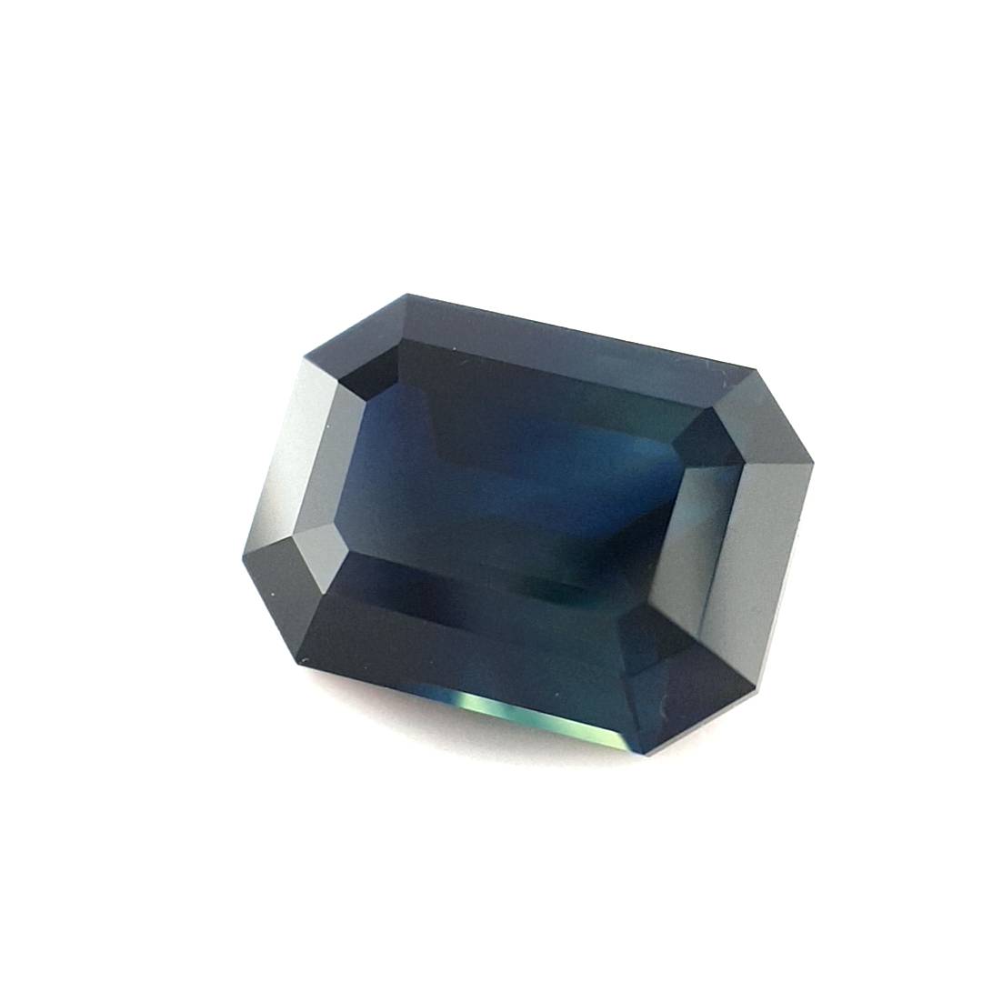 2.52ct Australian Sapphire, Parti, Blue, Yellow - Emerald Cut