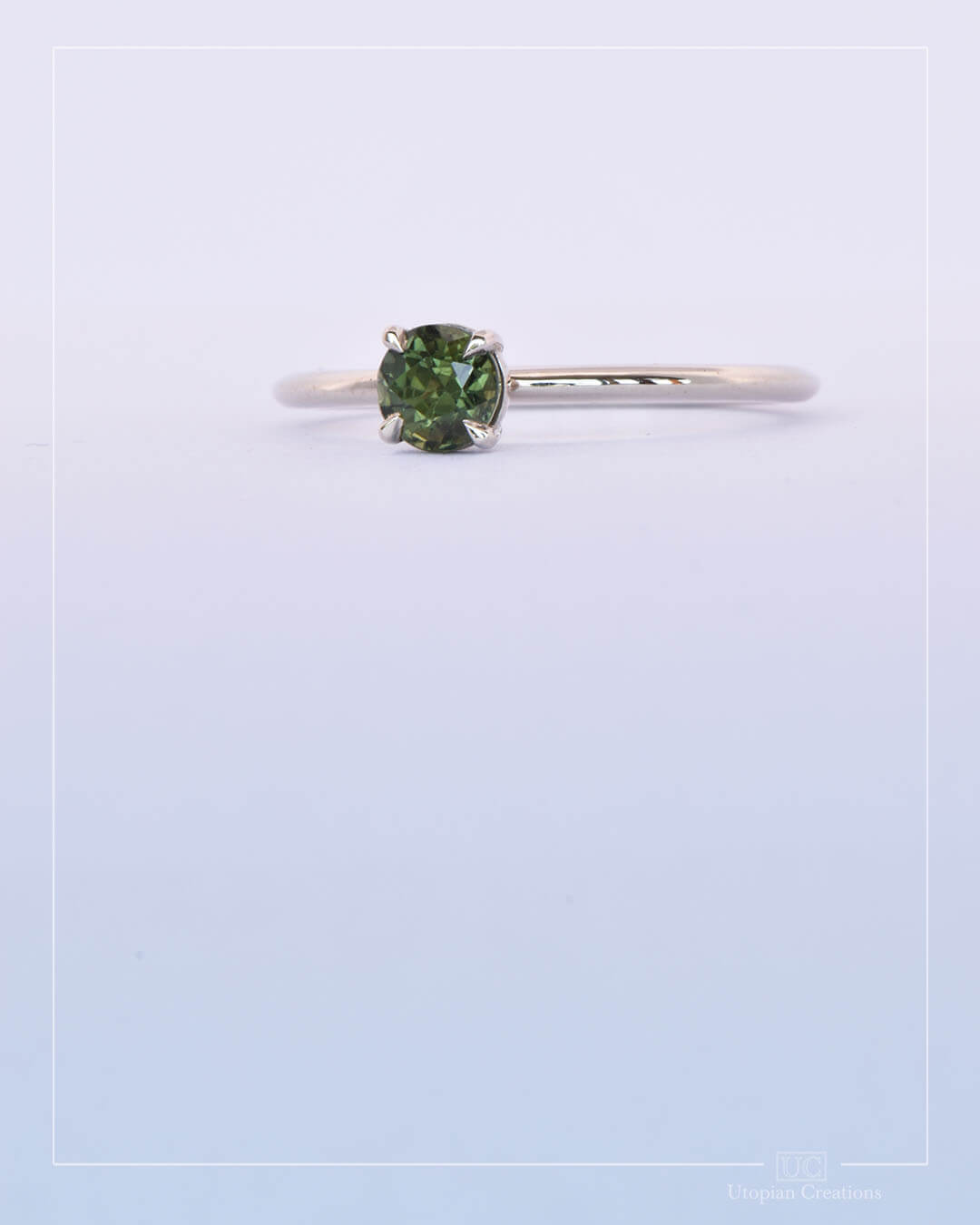 Indira - Green Australian Sapphire Ring