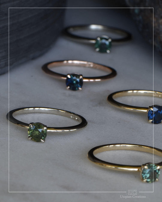 Calista - Green Australian Sapphire Ring