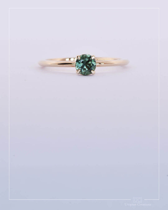 Indira - Green Australian Sapphire Ring