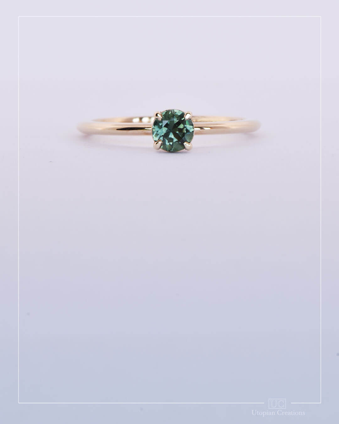 Indira - Green Australian Sapphire Ring